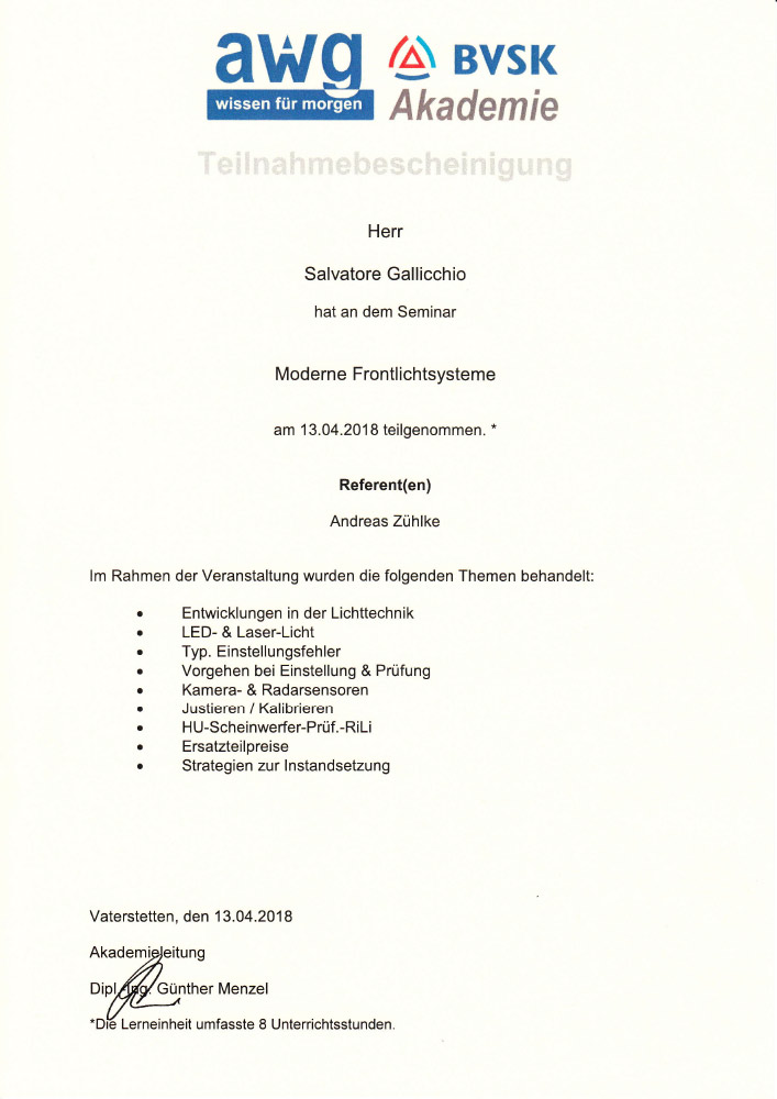 Moderne Frontlichtsysteme